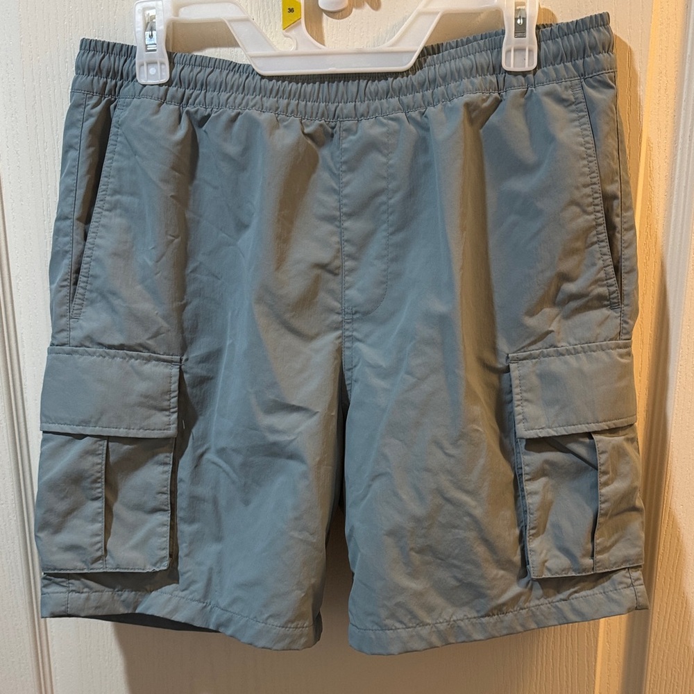 Sun + Stone Light Grayish Blue Cargo Shorts